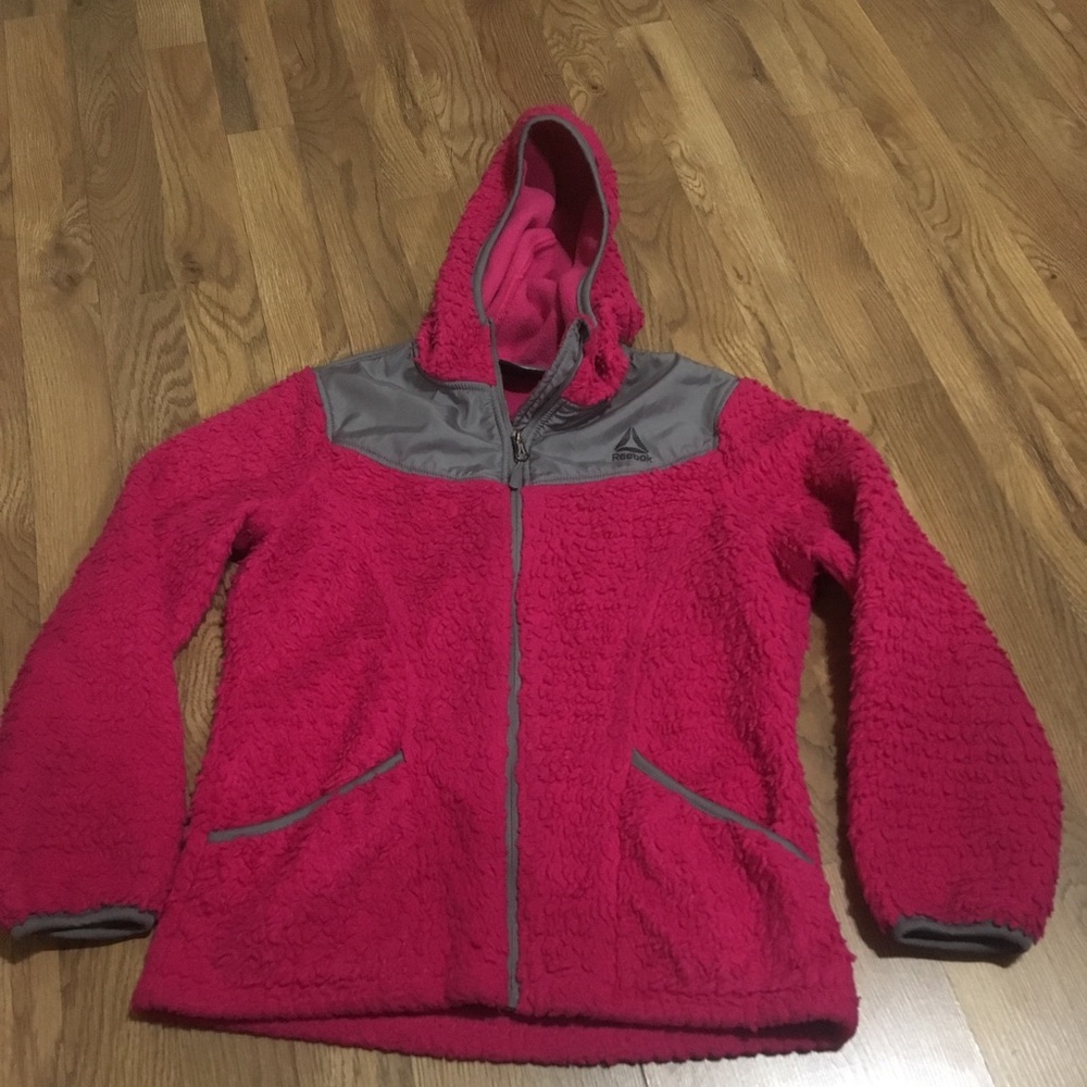 Reebok youth hoodie pink fluffy